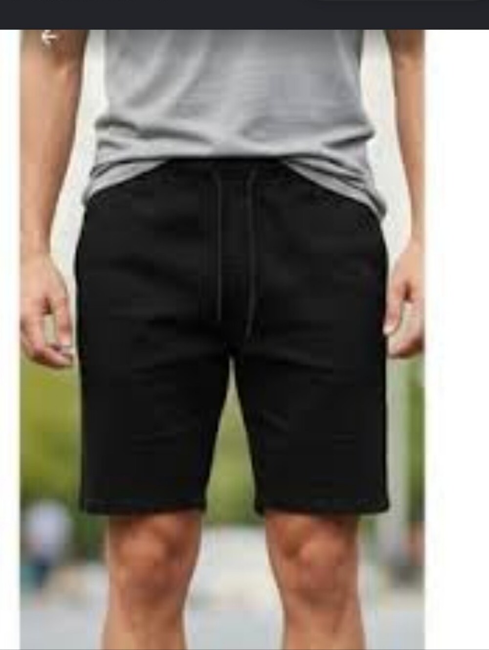 - London fog men’s shorts, size large stretch waist for pockets solid black